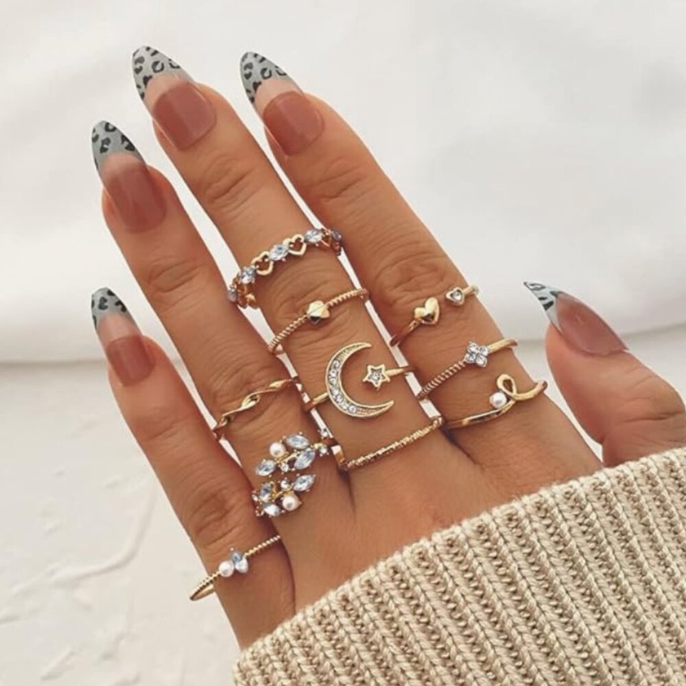 RINGS SET Stackable Rings Set for Women - Picture 1 of 5